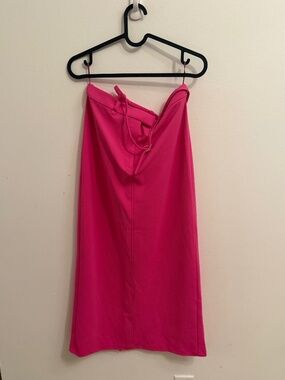 Pink midi skirt